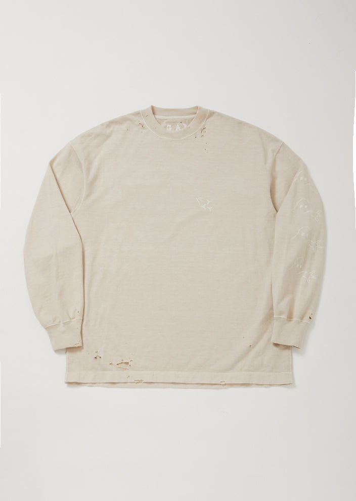 DAMEGE DYEING LONG SLEEVE T KINAKO