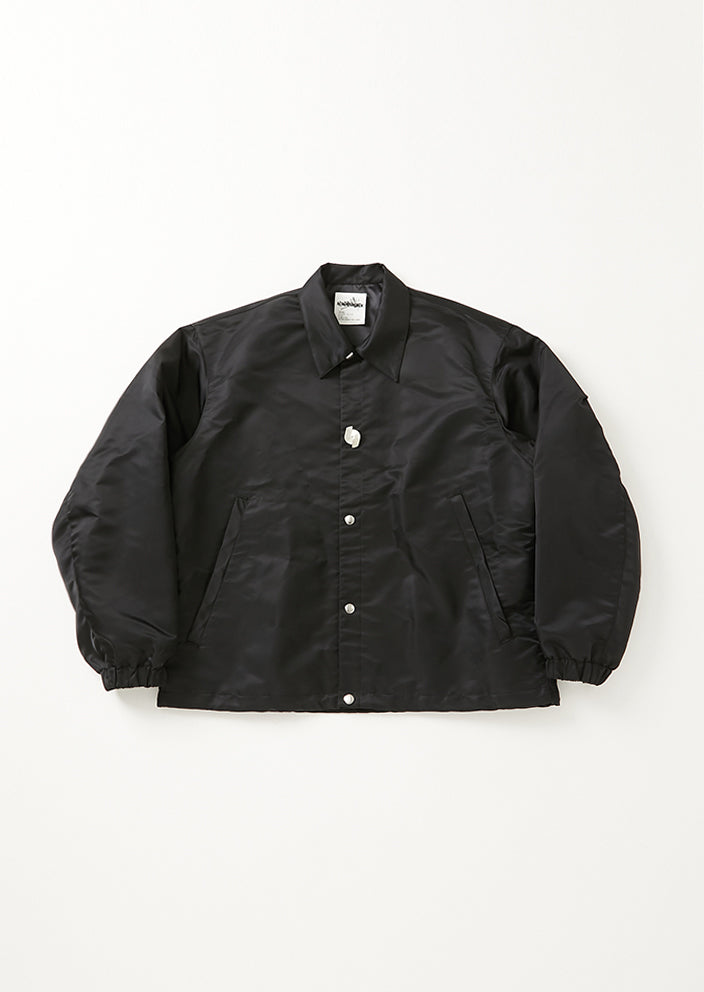 WOVEN NYLON COACH JACKET WITH 6 BROOCH