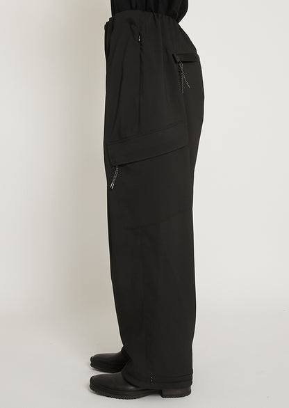 WOVEN TWO TUCK NINJA WIDE PANTS